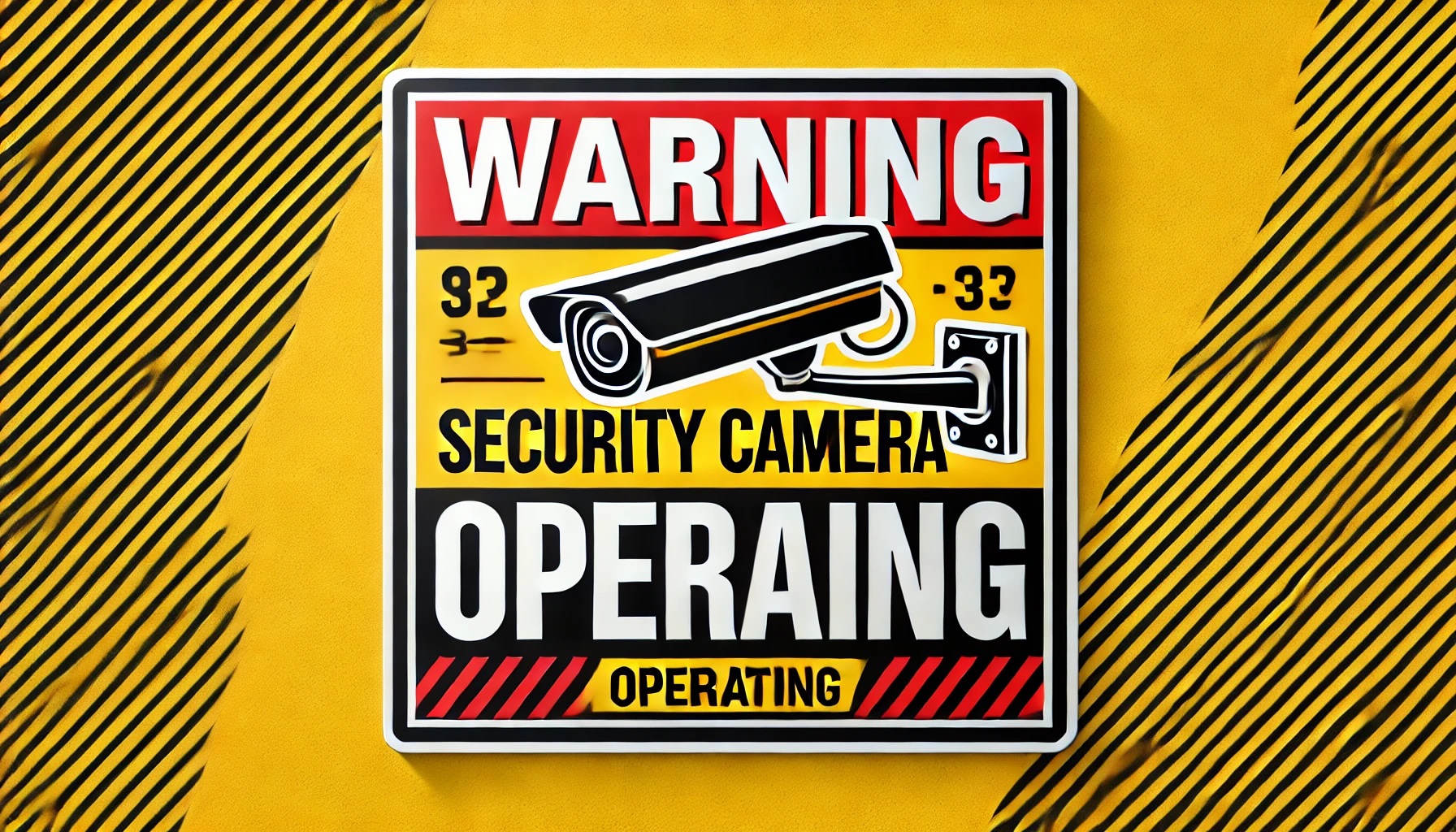 防犯カメラ作動中ステッカー、セキュリティカメラ