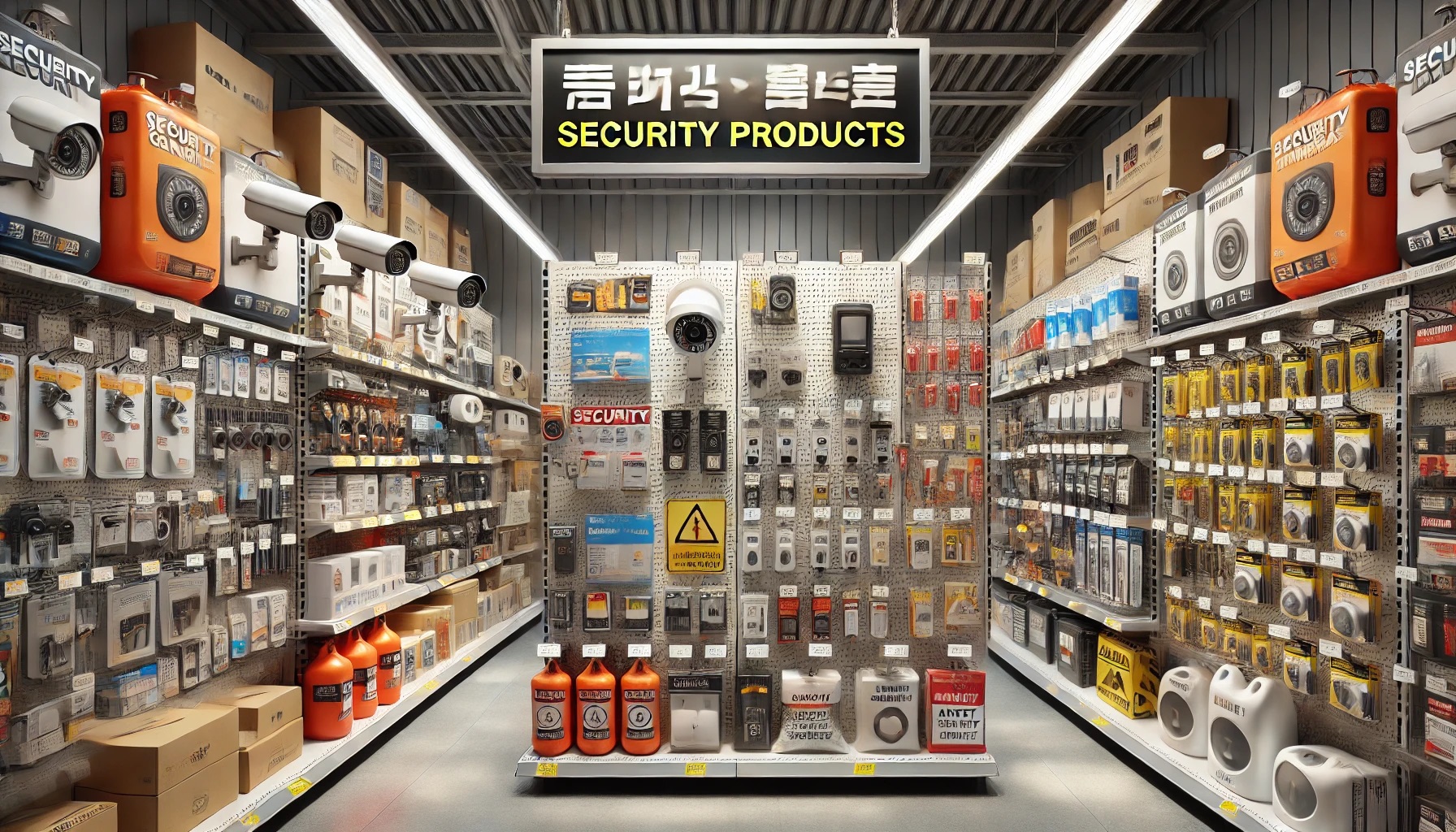 ホームセンターの防犯グッズ売り場