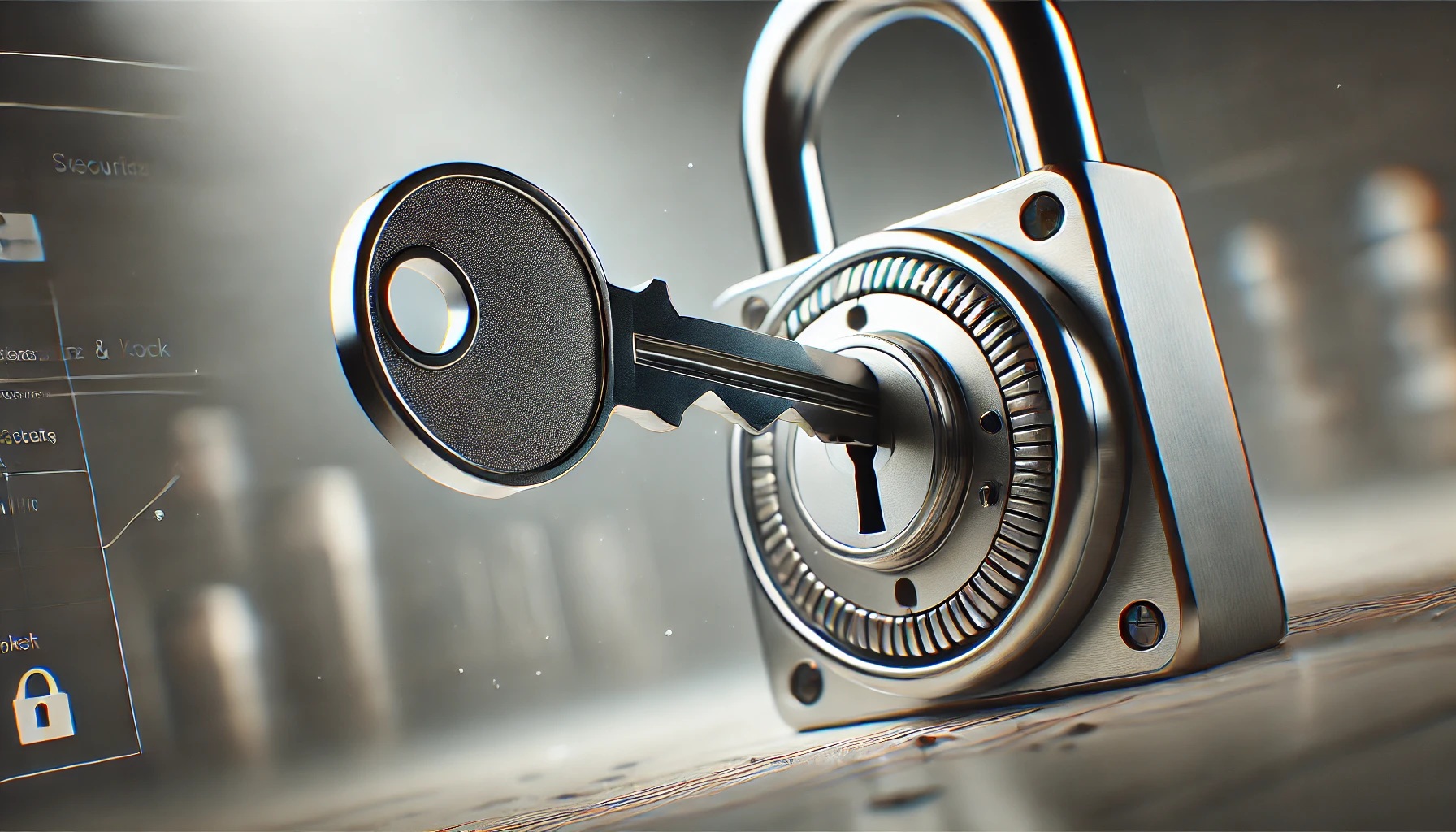 南京錠、金属製のカギ